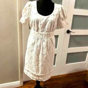 JUICY COUTURE white eyelet dress. Size 12